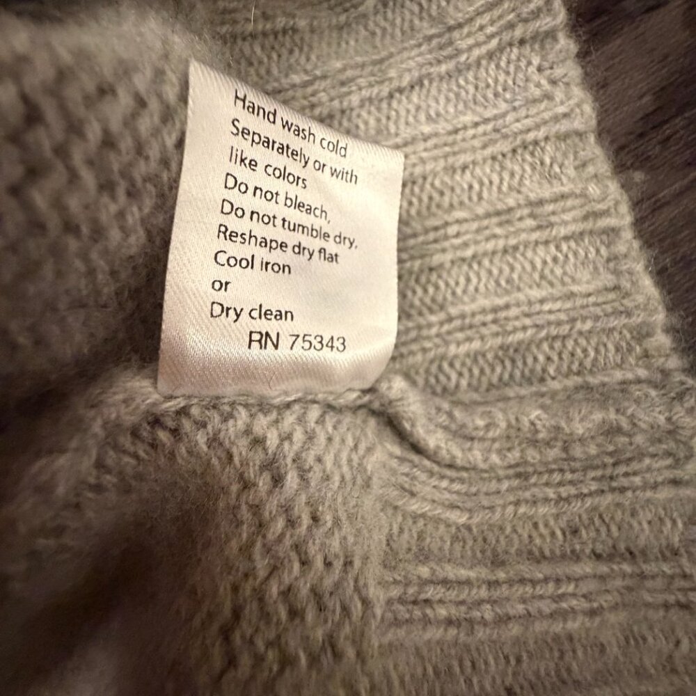 Bartolini Gray 100% Cashmere Turtleneck Sweater Size S Made in Italy - Picture 7 of 11